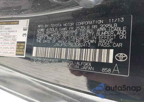 2014 Scion Tc z USA, uszkodzony, nr VIN JTKJF5C75E3082413